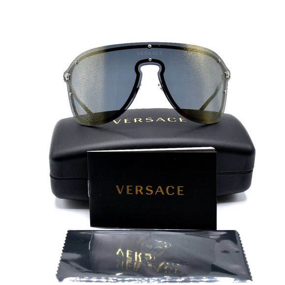 VERSACE VE2180 10005A PILOT SILVER GREY SUNGLASSES - Picture 5 of 7